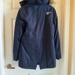 Great winter jacket water proof 3 zipper closures fur woodie